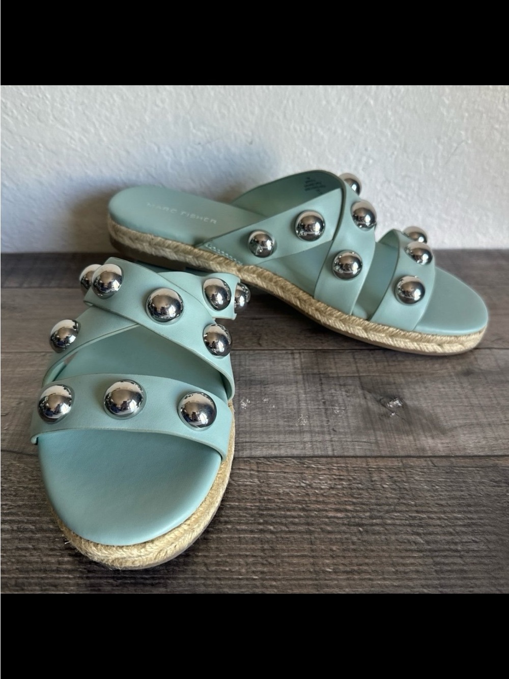 Marc Fisher Prisca Ball-Studded Sandals (Size: 10M)
